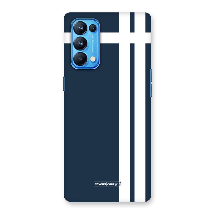 Blue and White Back Case for Oppo Reno5 Pro 5G