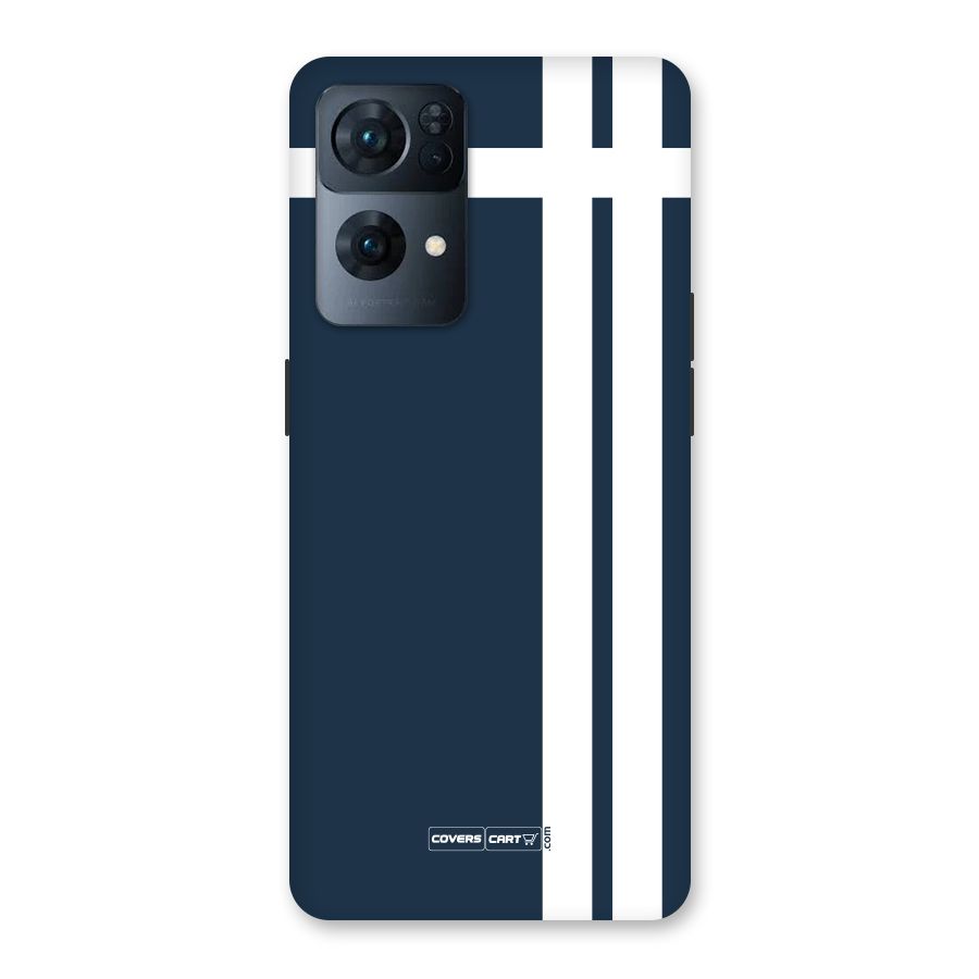 Blue and White Back Case for Oppo Reno7 Pro 5G