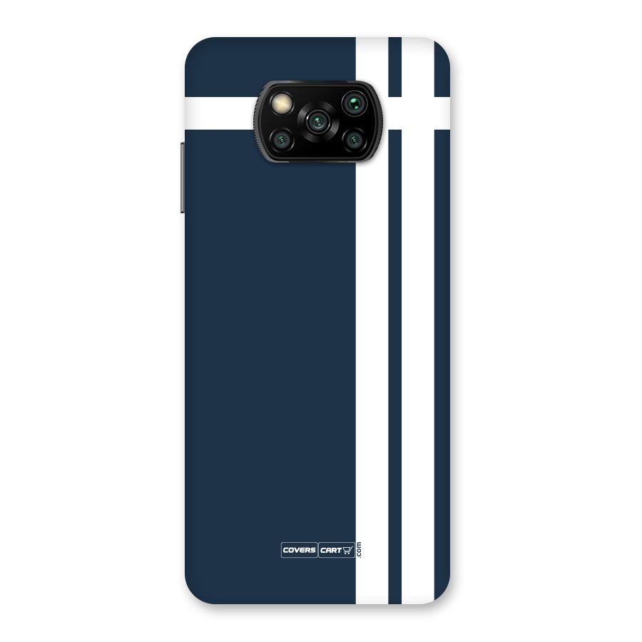 Blue and White Back Case for Poco X3