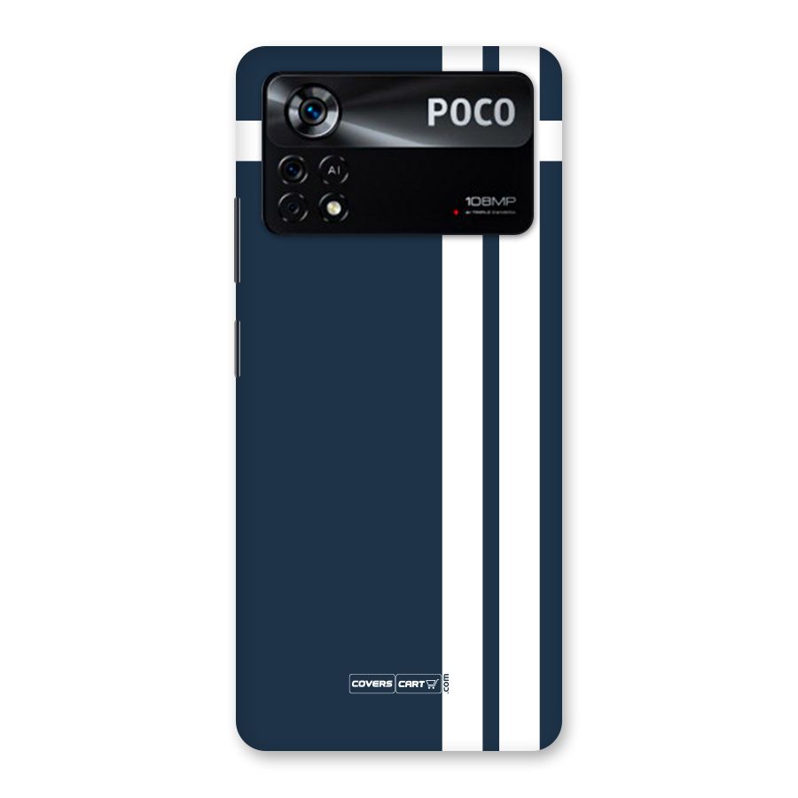 Blue and White Back Case for Poco X4 Pro 5G