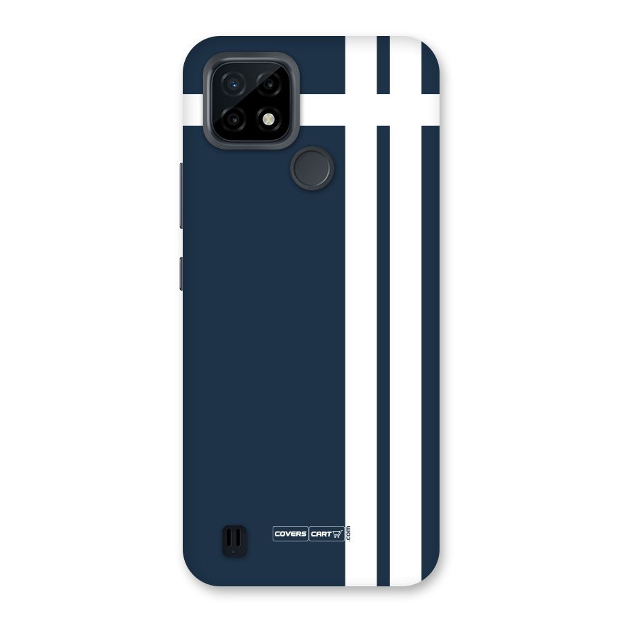 Blue and White Back Case for Realme C21