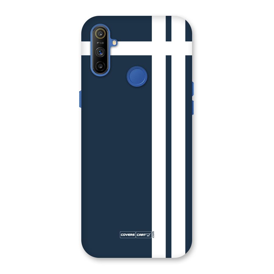 Blue and White Back Case for Realme Narzo 10A