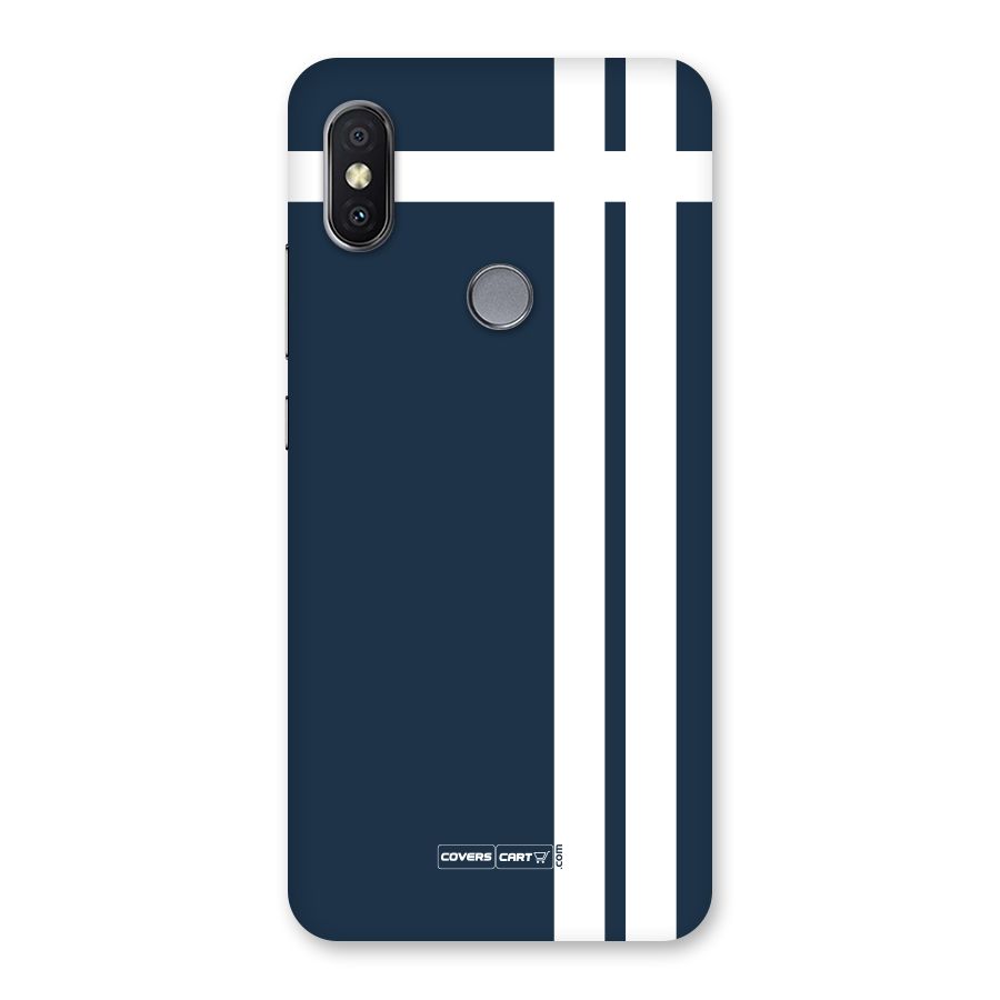 Blue and White Back Case for Redmi Y2
