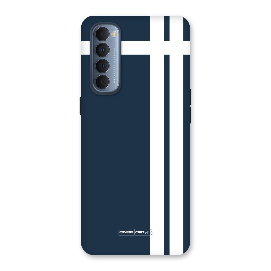 Blue and White Back Case for Reno4 Pro