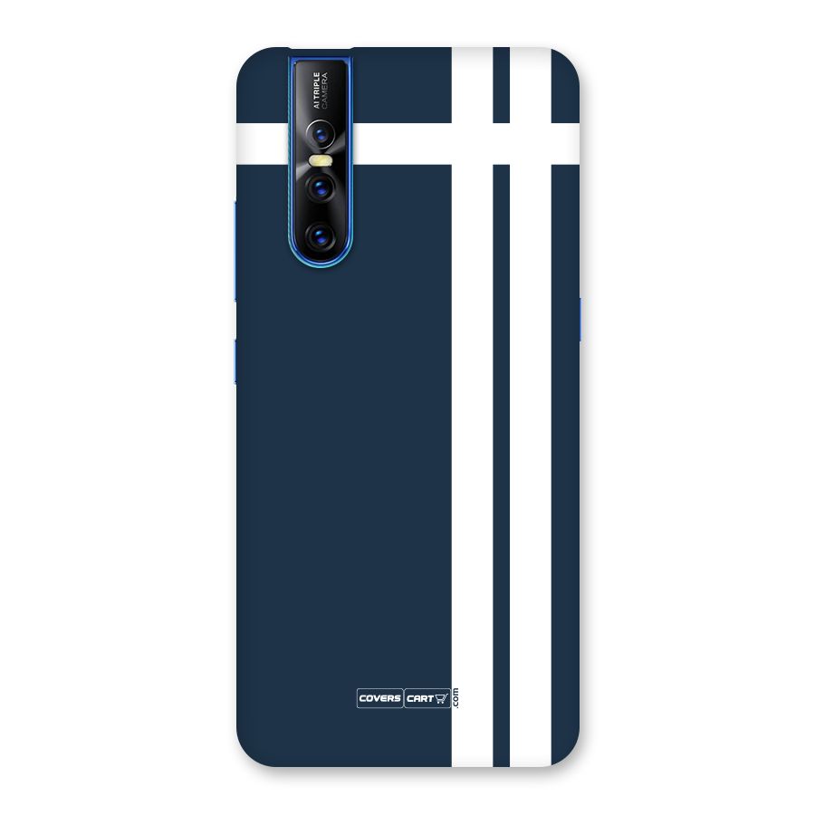 Blue and White Back Case for Vivo V15 Pro
