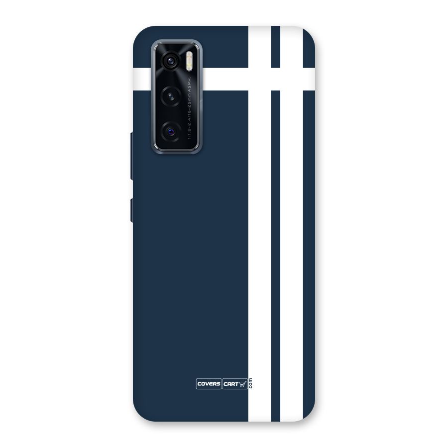 Blue and White Back Case for Vivo V20 SE