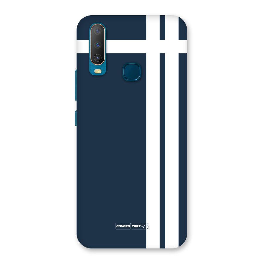 Blue and White Back Case for Vivo Y11