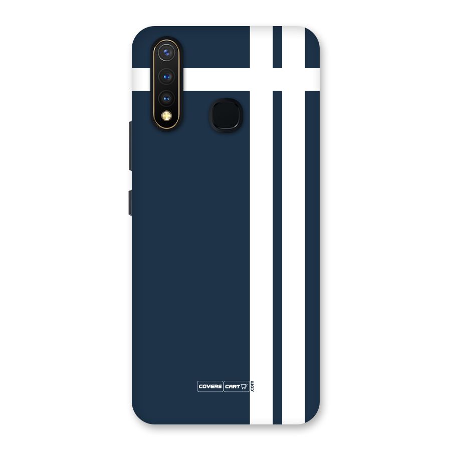 Blue and White Back Case for Vivo Y19