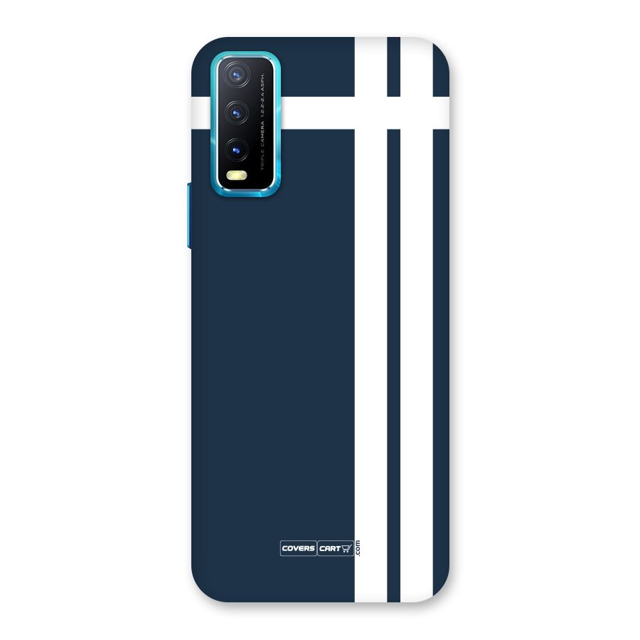 Blue and White Back Case for Vivo Y20A
