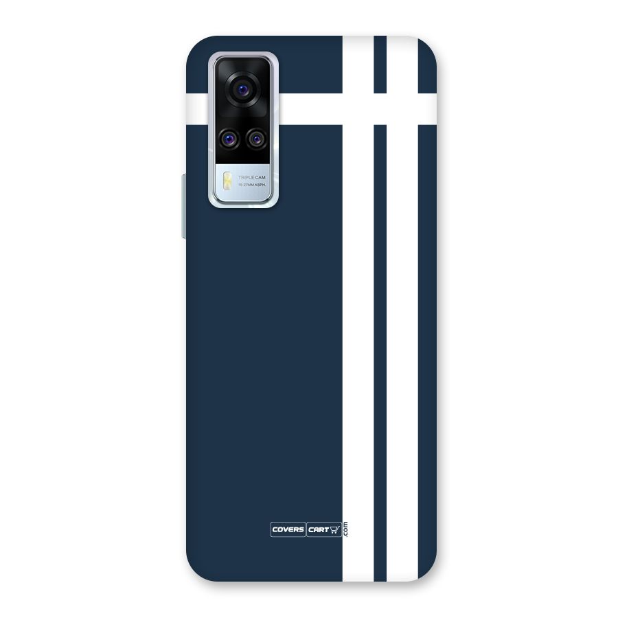 Blue and White Back Case for Vivo Y31
