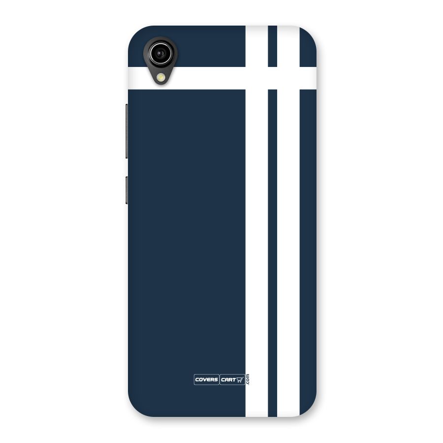 Blue and White Back Case for Vivo Y90
