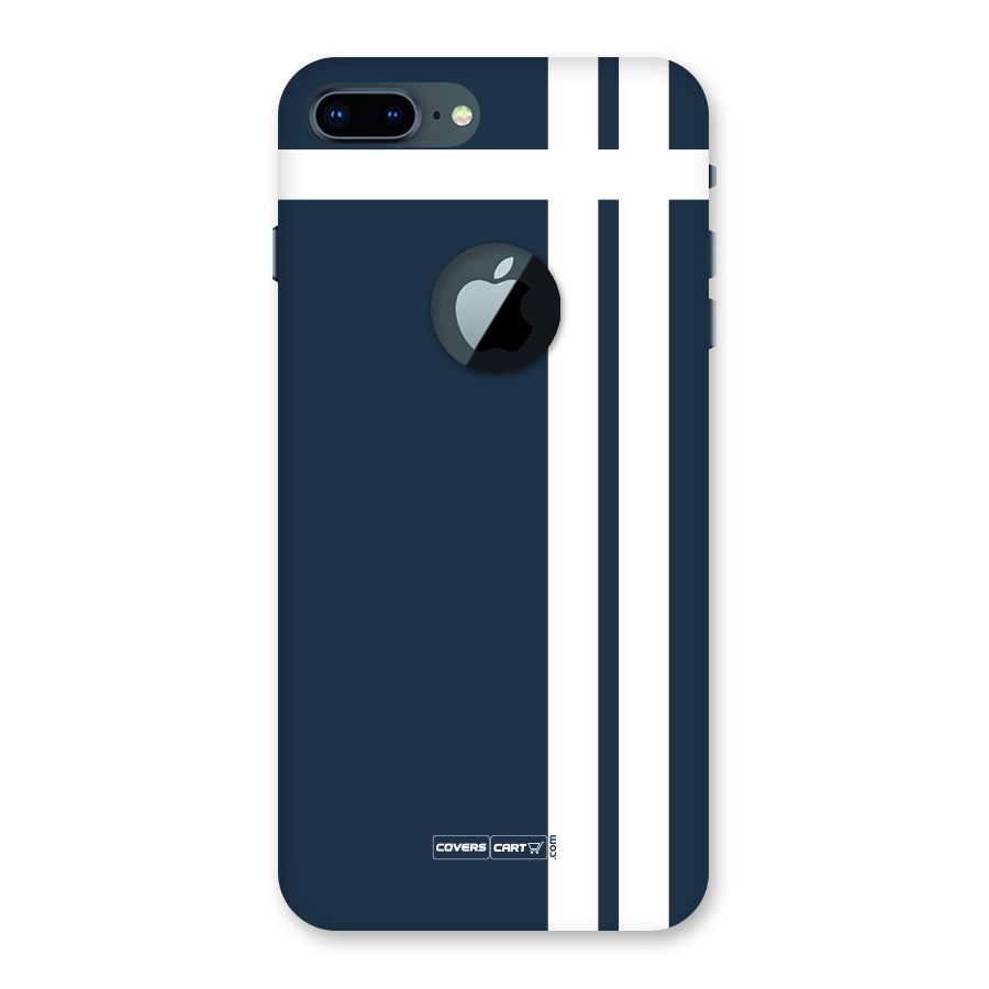 Blue and White Back Case for iPhone 7 Plus Logo Cut