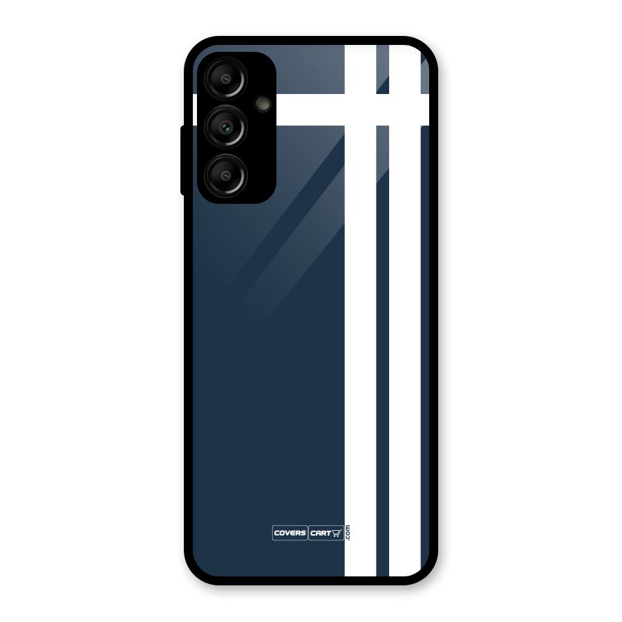 Blue and White Glass Back Case for Galaxy A14 5G