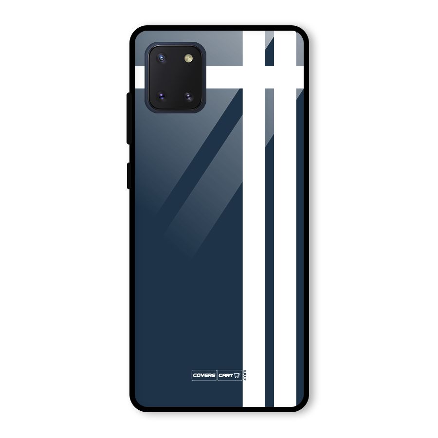 Blue and White Glass Back Case for Galaxy Note 10 Lite