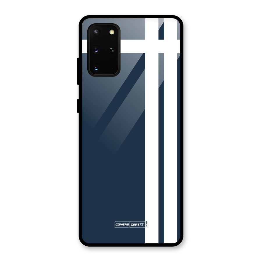 Blue and White Glass Back Case for Galaxy S20 Plus