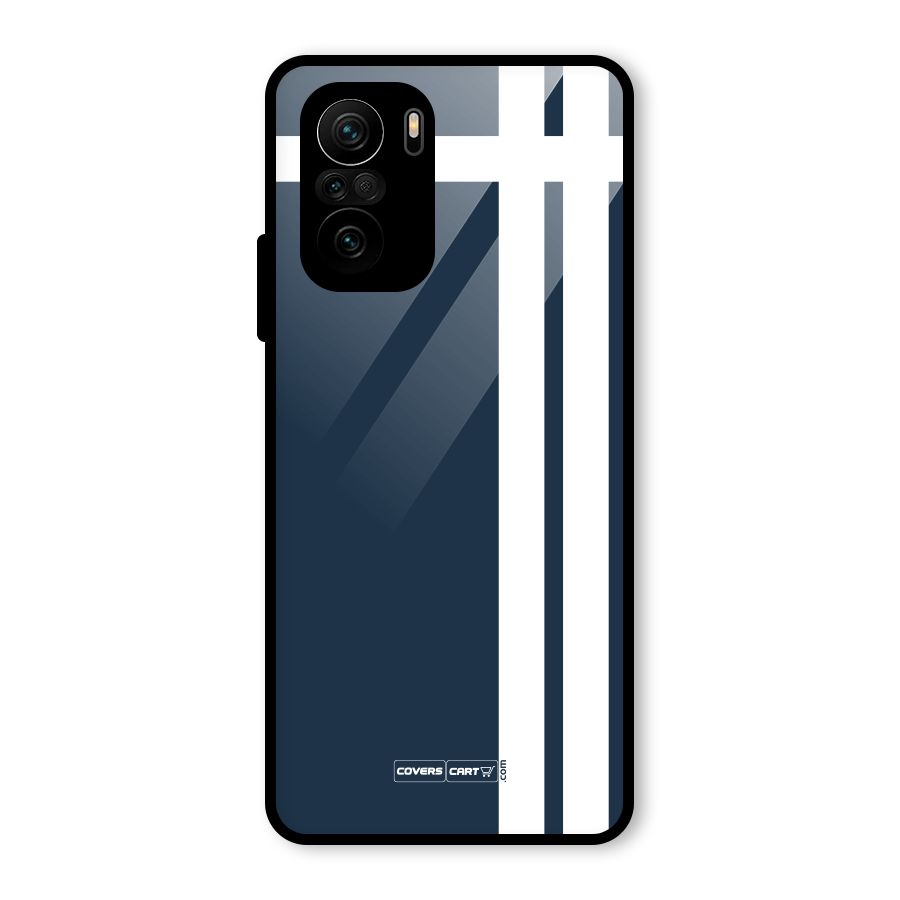 Blue and White Glass Back Case for Mi 11X Pro