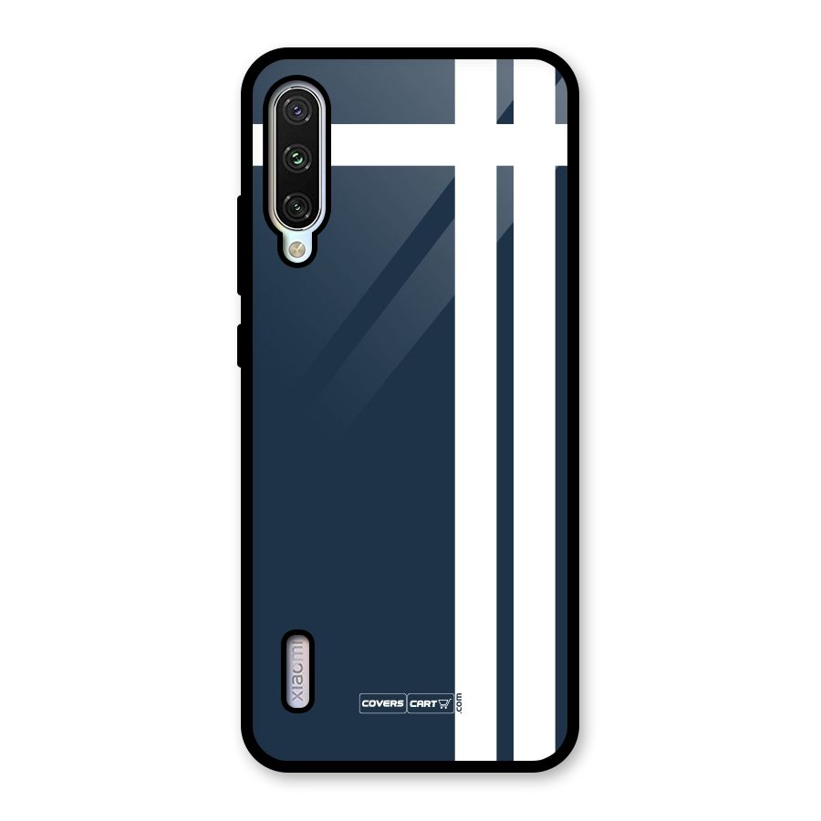 Blue and White Glass Back Case for Mi A3