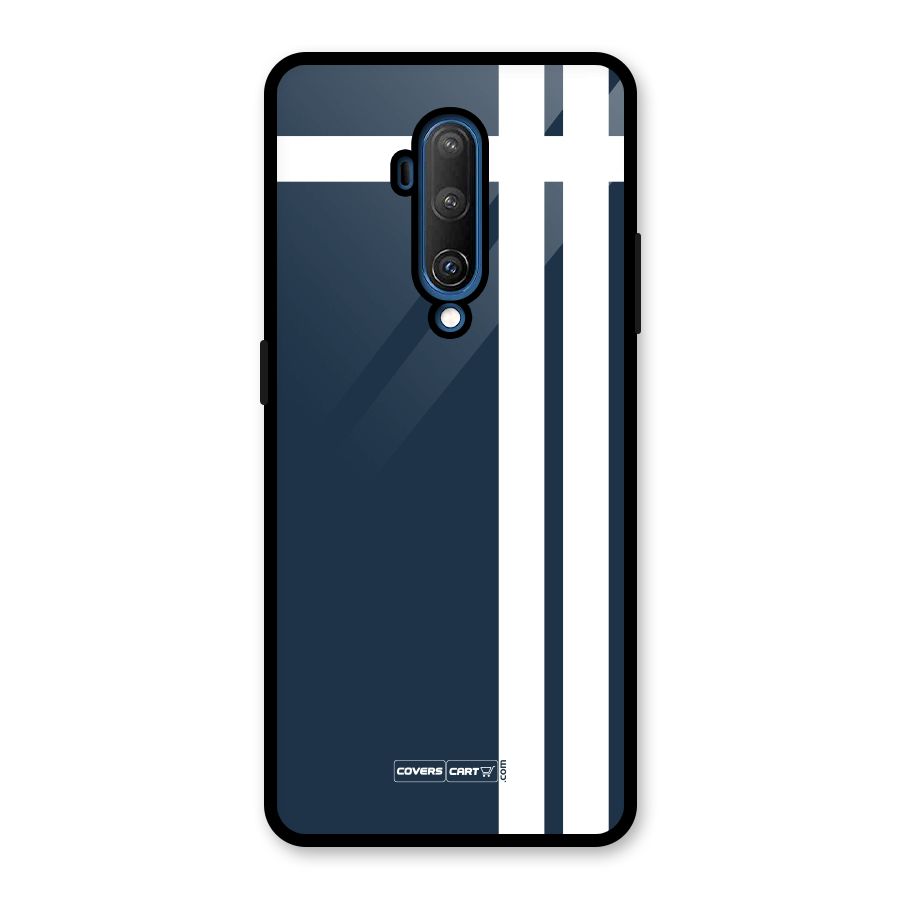 Blue and White Glass Back Case for OnePlus 7T Pro