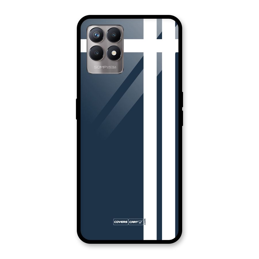 Blue and White Glass Back Case for Realme Narzo 50