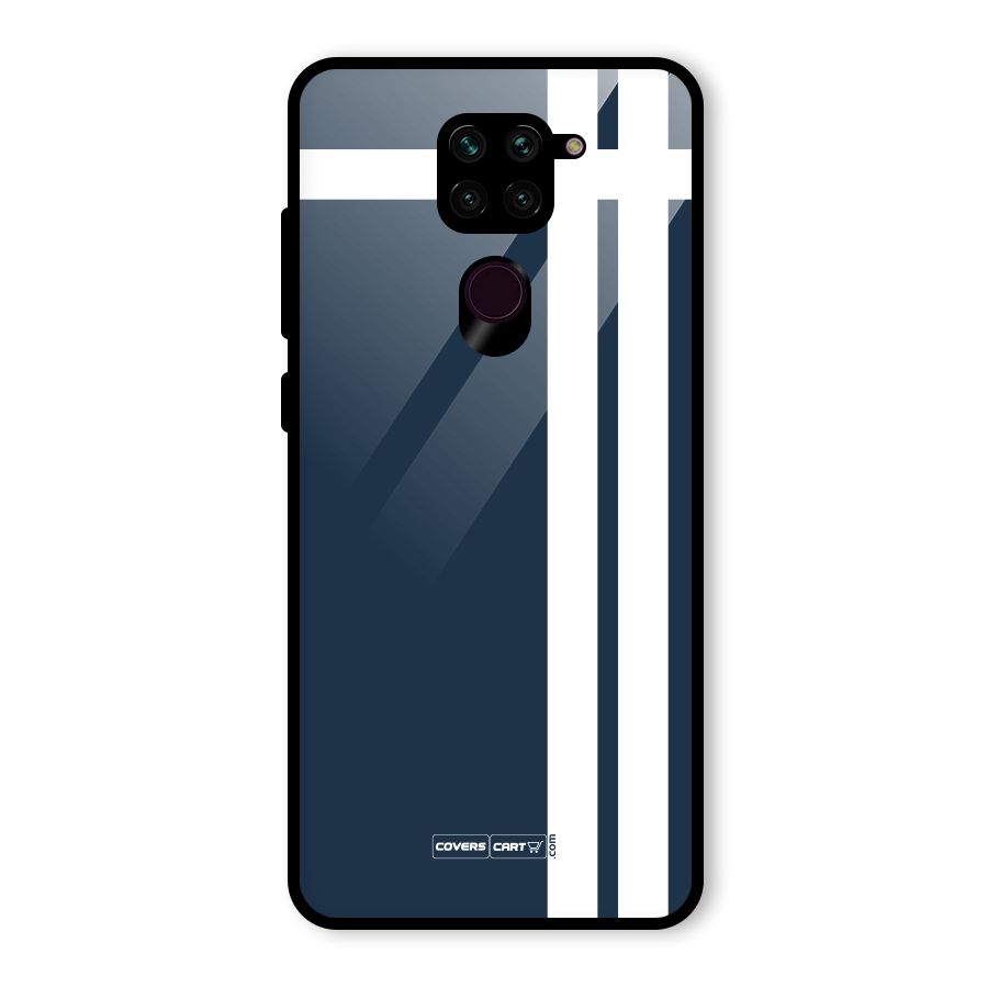 Blue and White Glass Back Case for Redmi Note 9
