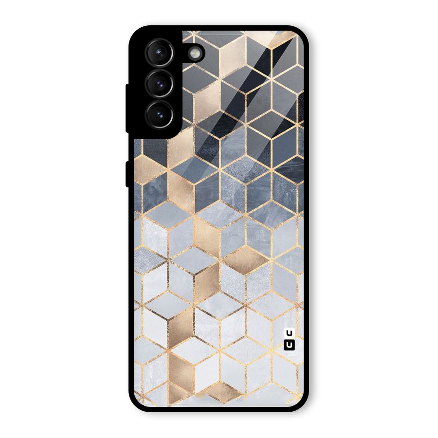 Blues And Golds Glass Back Case for Galaxy S21 Plus