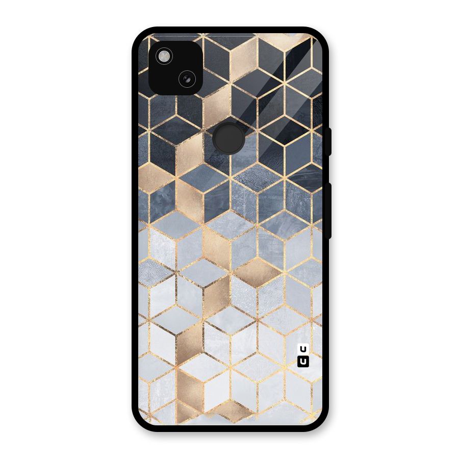 Blues And Golds Glass Back Case for Google Pixel 4a
