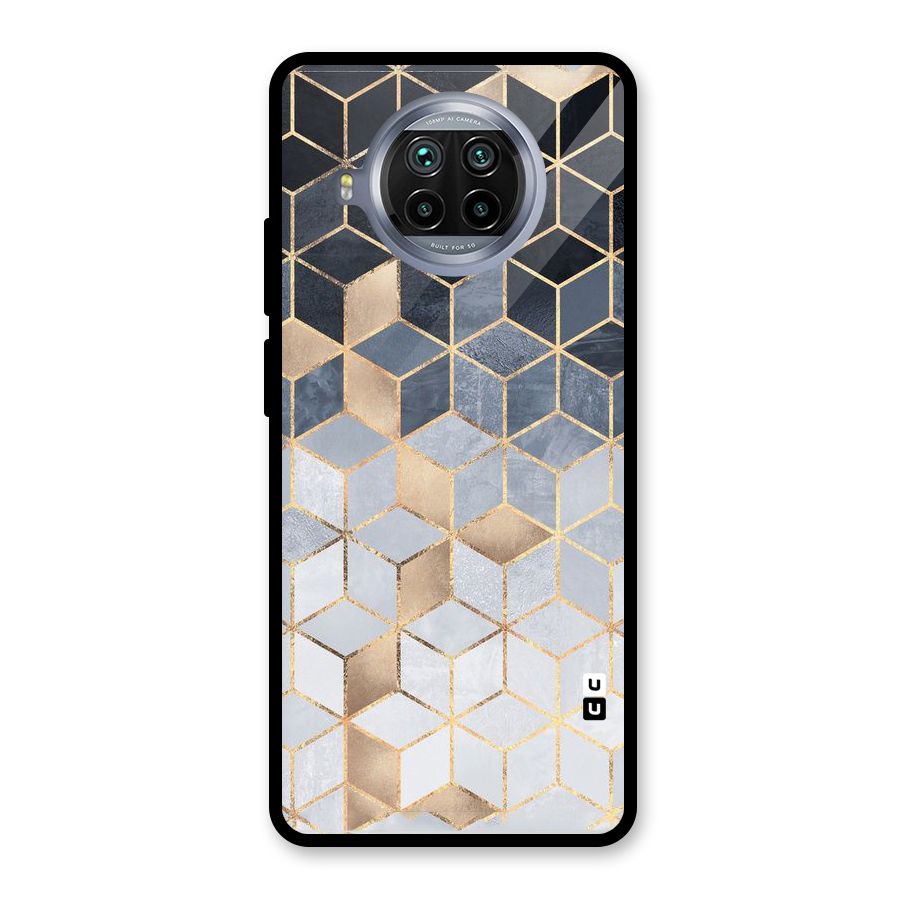 Blues And Golds Glass Back Case for Mi 10i