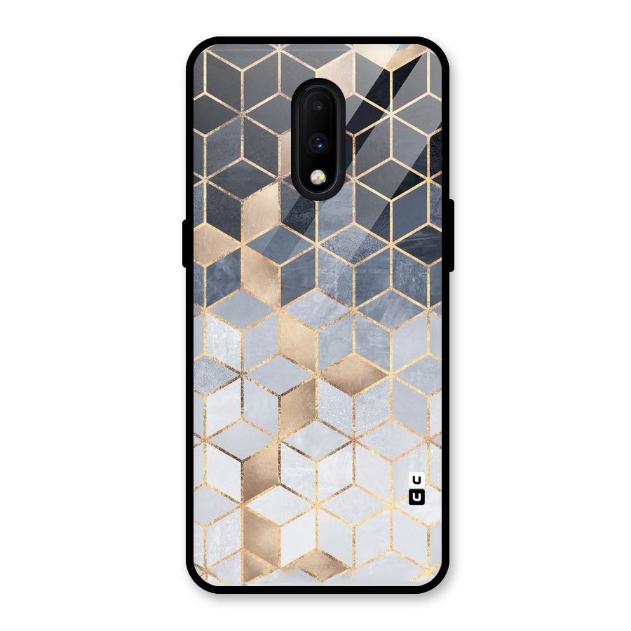 Blues And Golds Glass Back Case for OnePlus 7