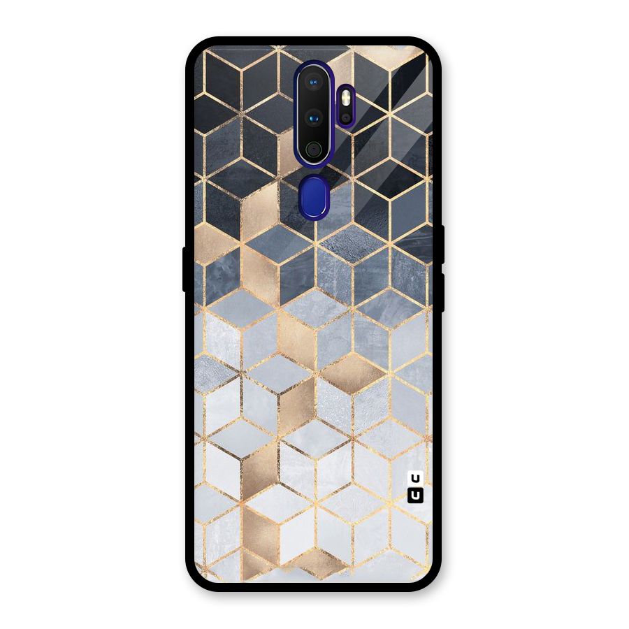 Blues And Golds Glass Back Case for Oppo A9 (2020)