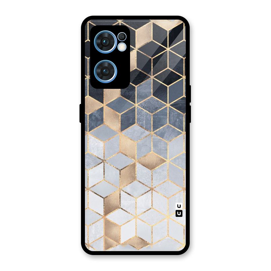 Blues And Golds Glass Back Case for Oppo Reno7 5G