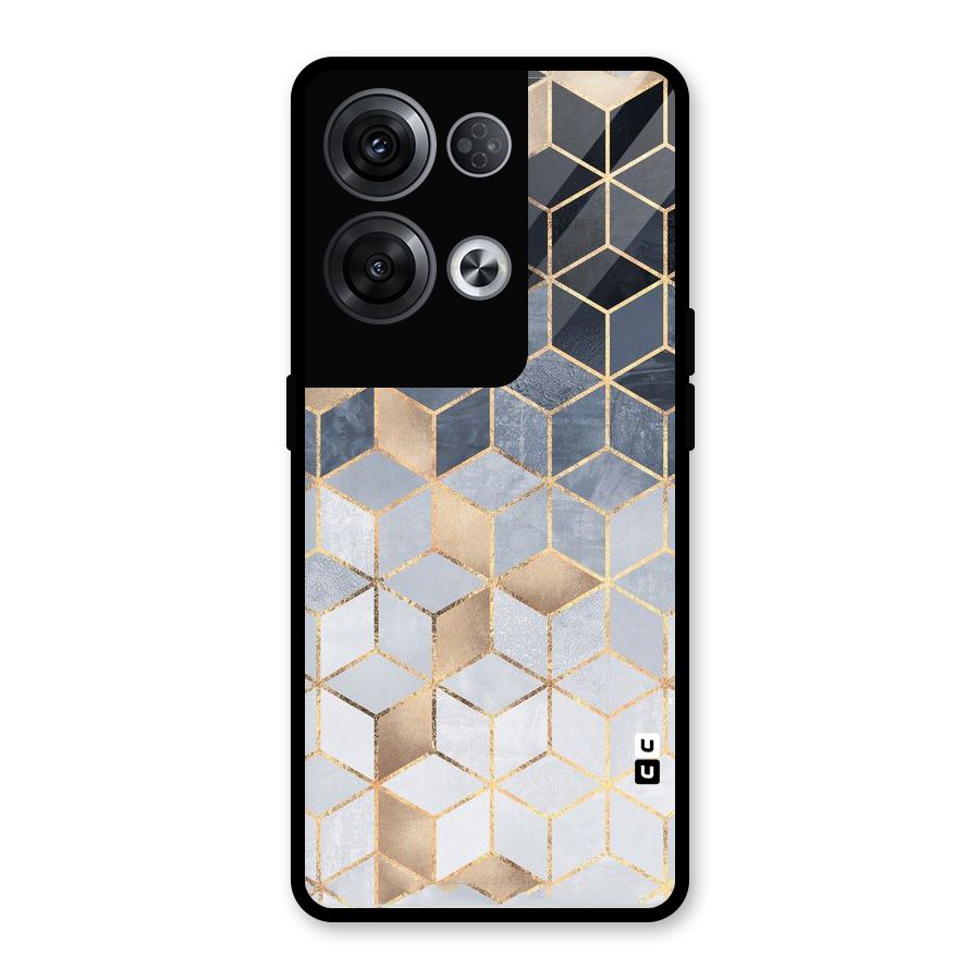 Blues And Golds Glass Back Case for Oppo Reno8 Pro 5G