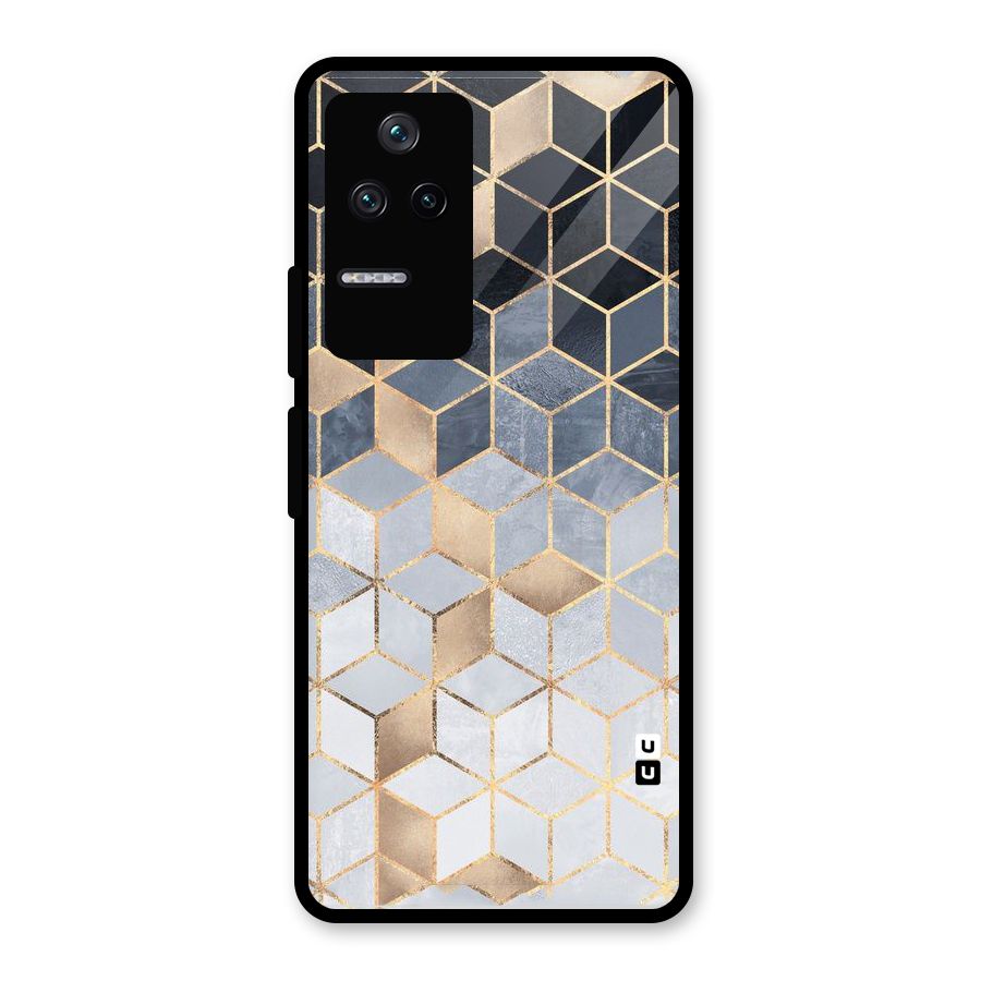 Blues And Golds Glass Back Case for Poco F4 5G