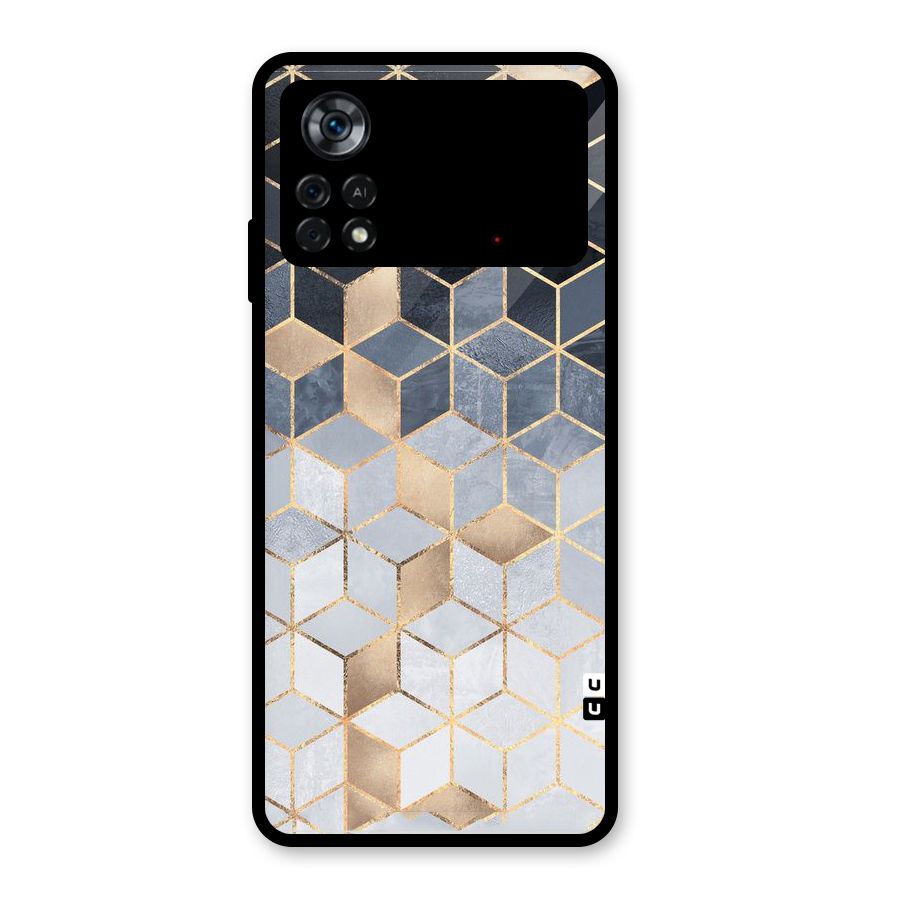 Blues And Golds Glass Back Case for Poco X4 Pro 5G