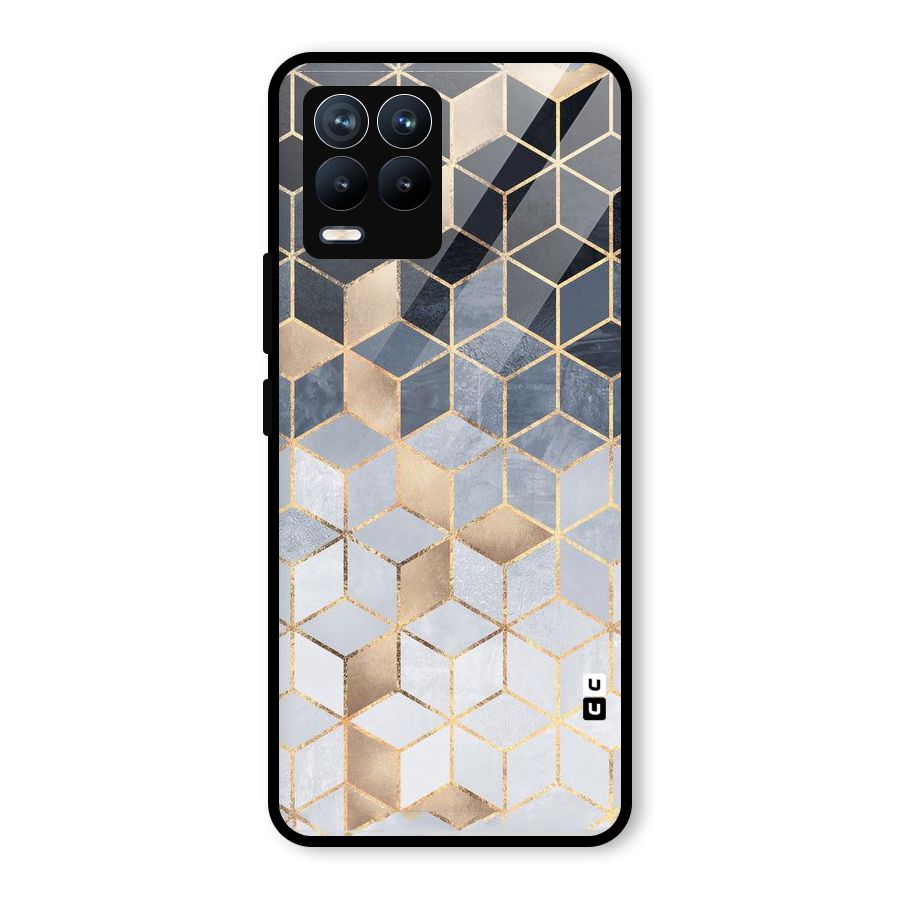 Blues And Golds Glass Back Case for Realme 8 Pro