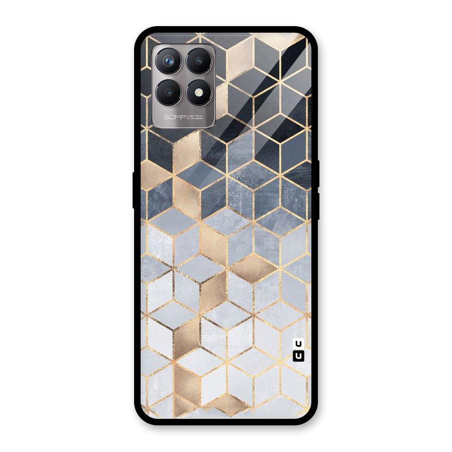 Blues And Golds Glass Back Case for Realme Narzo 50