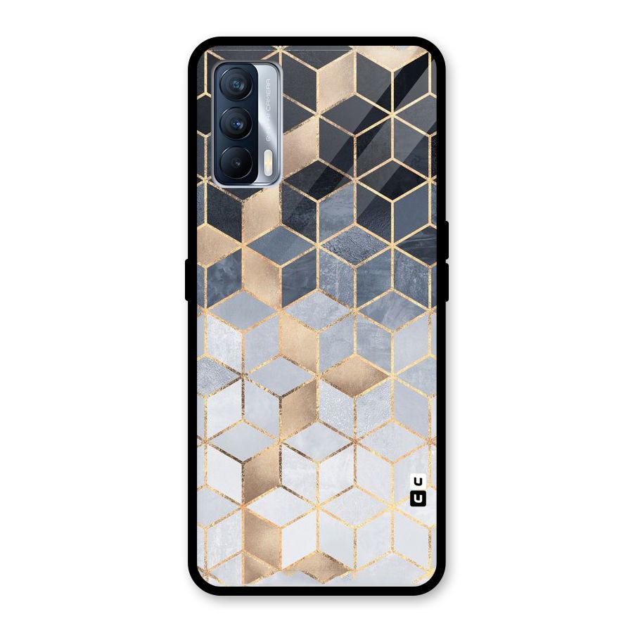 Blues And Golds Glass Back Case for Realme X7