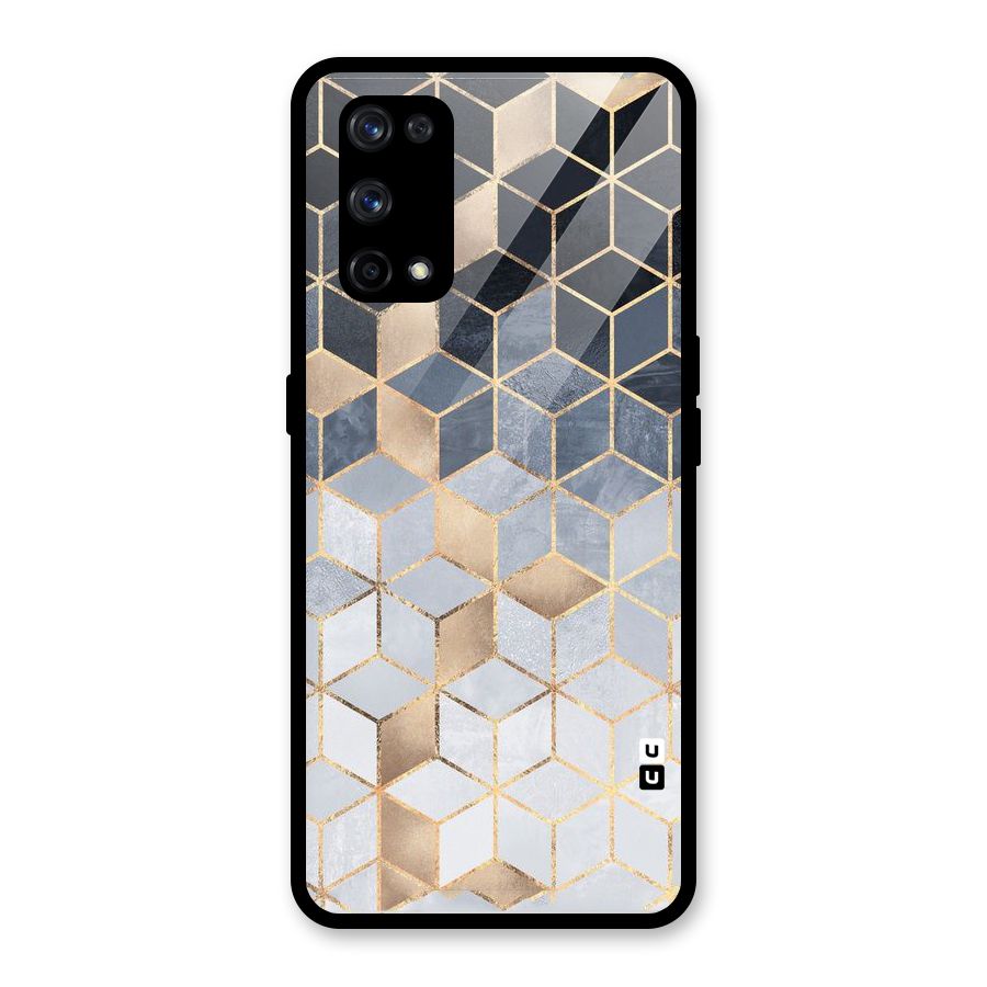 Blues And Golds Glass Back Case for Realme X7 Pro