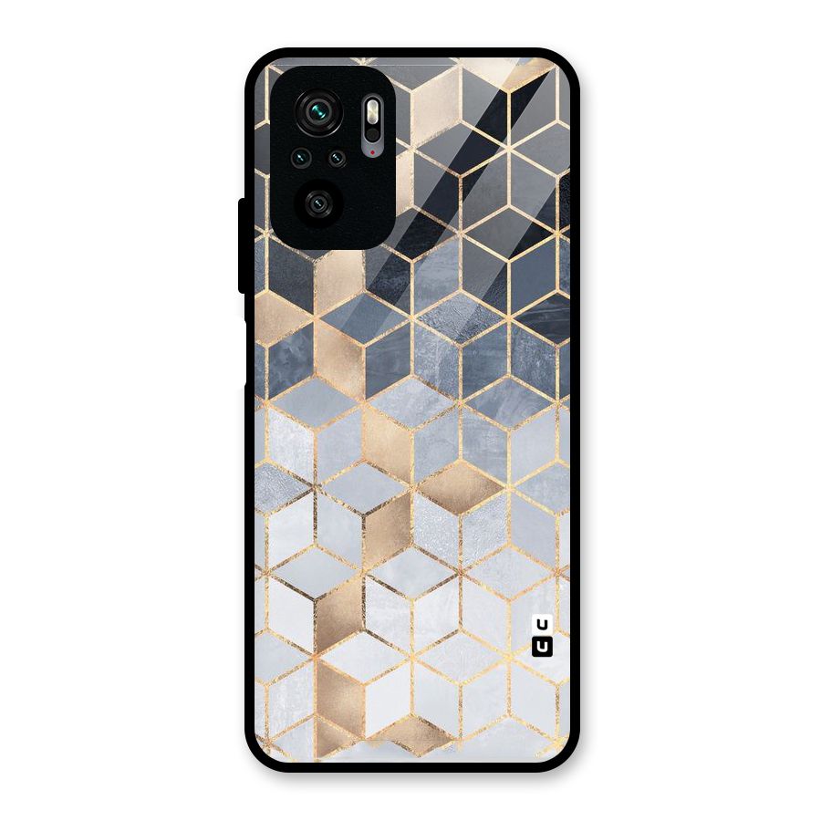 Blues And Golds Glass Back Case for Redmi Note 10S