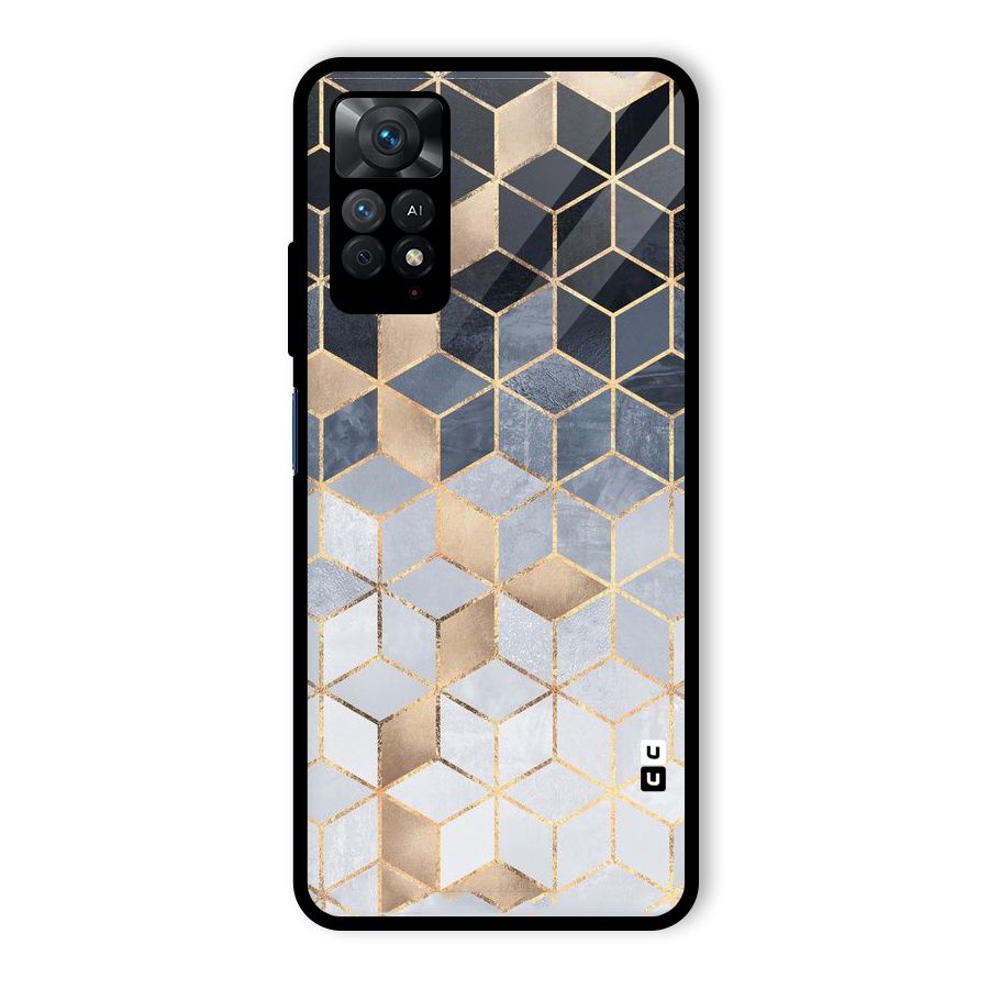 Blues And Golds Glass Back Case for Redmi Note 11 Pro