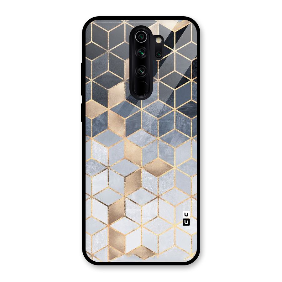 Blues And Golds Glass Back Case for Redmi Note 8 Pro