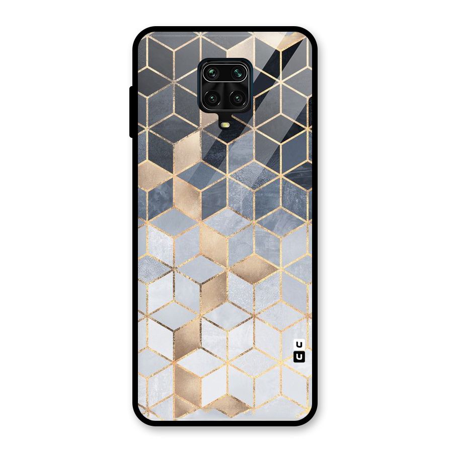 Blues And Golds Glass Back Case for Redmi Note 9 Pro