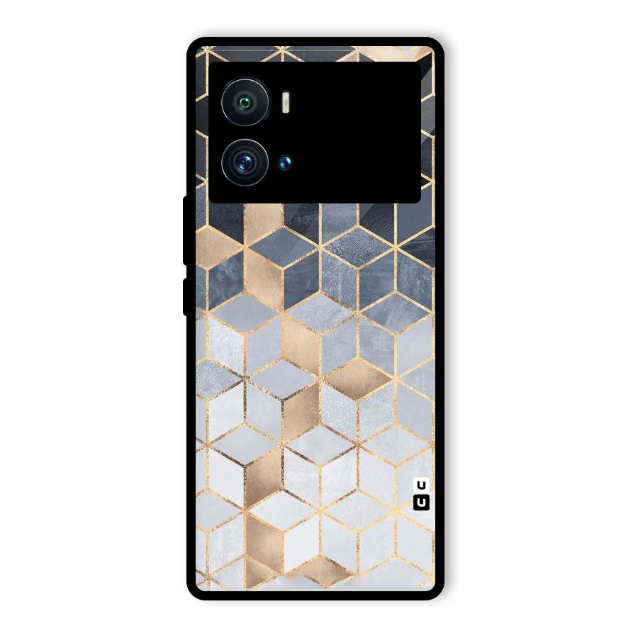 Blues And Golds Glass Back Case for Vivo iQOO 9 Pro