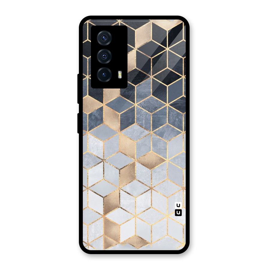 Blues And Golds Glass Back Case for Vivo iQOO Z5