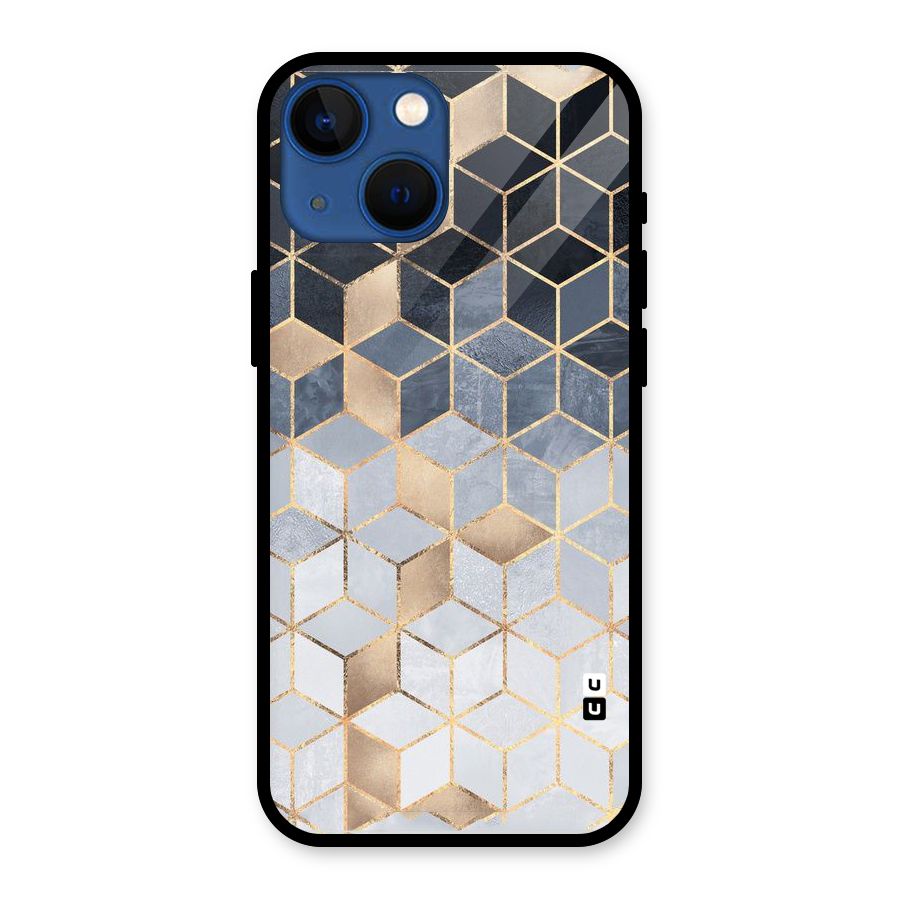 Blues And Golds Glass Back Case for iPhone 13 Mini