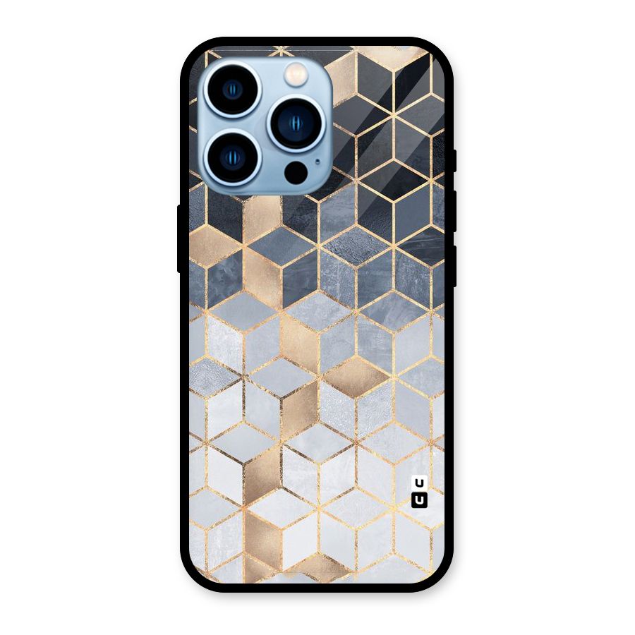 Blues And Golds Glass Back Case for iPhone 13 Pro