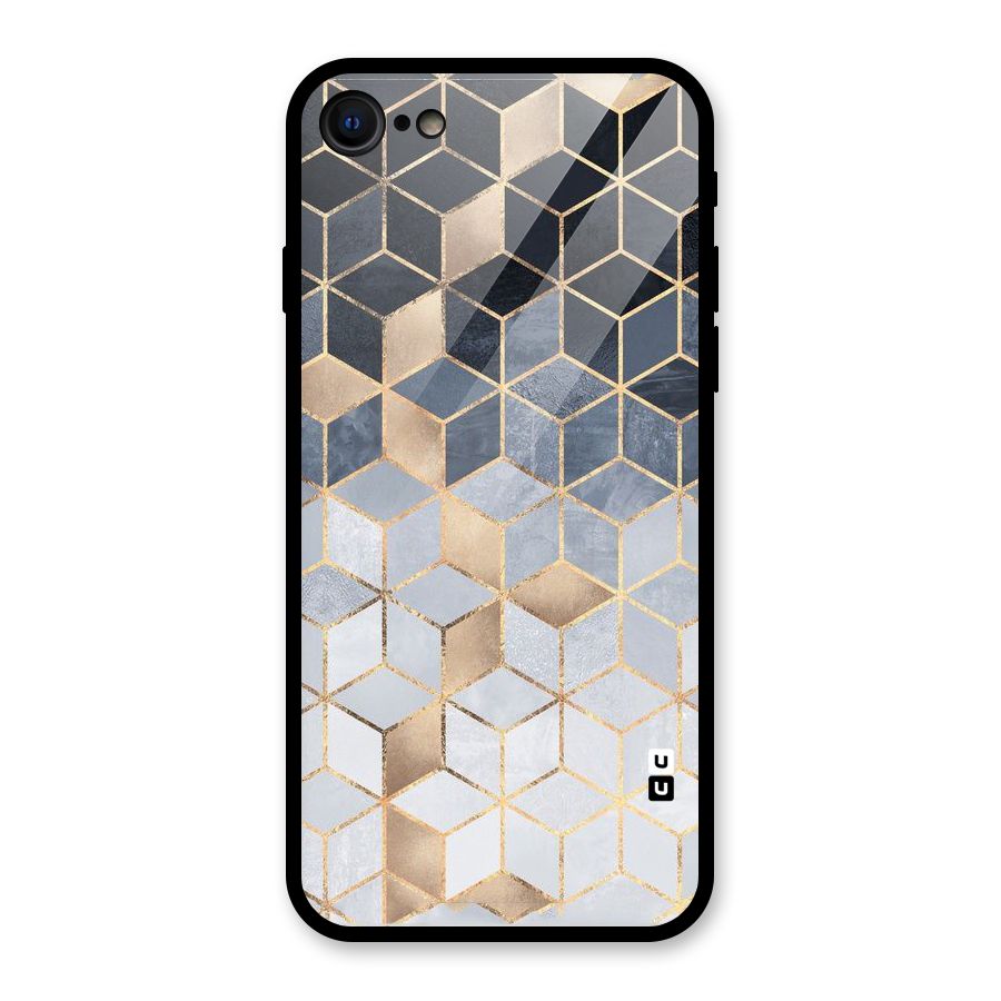 Blues And Golds Glass Back Case for iPhone SE 2022