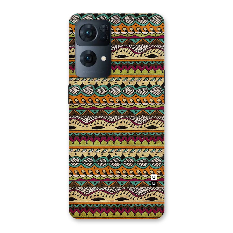 Bohemian Style Aztec Art Back Case for Oppo Reno7 Pro 5G