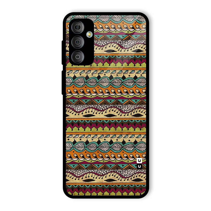 Bohemian Style Aztec Art Glass Back Case for Galaxy F23