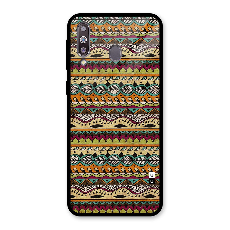 Bohemian Style Aztec Art Glass Back Case for Galaxy M30