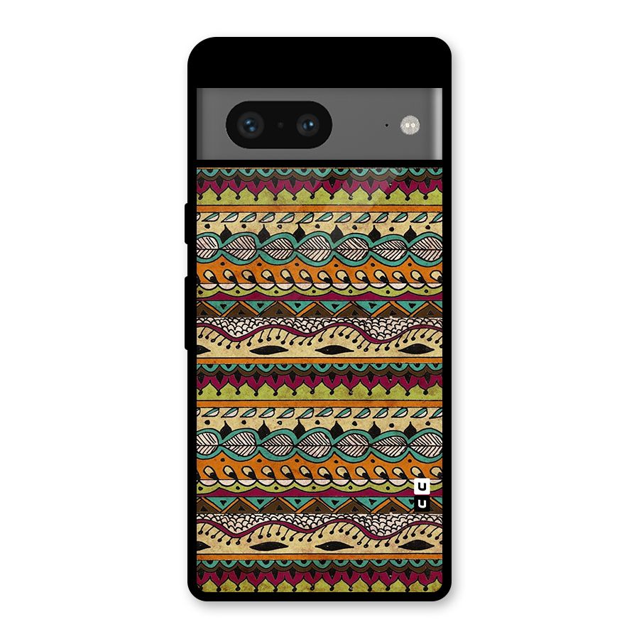 Bohemian Style Aztec Art Glass Back Case for Google Pixel 7